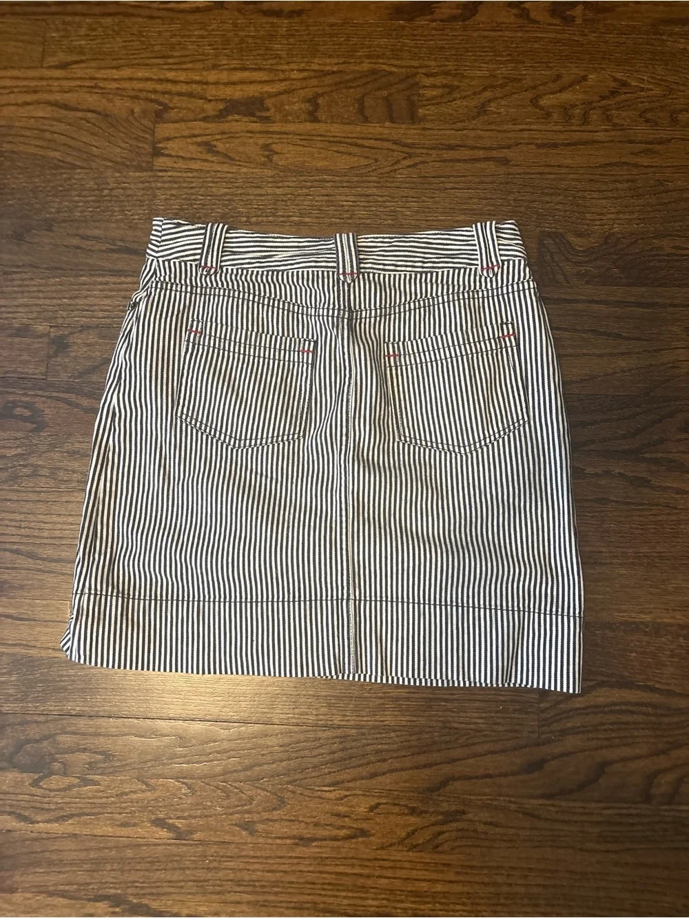 Boden Navy Blue Coastal Nautical Stripe Skirt Size 8